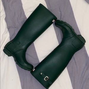 Green Hunter Knee High Rain Boots